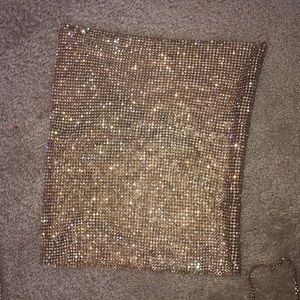 Gold Sparkle Tube Top
